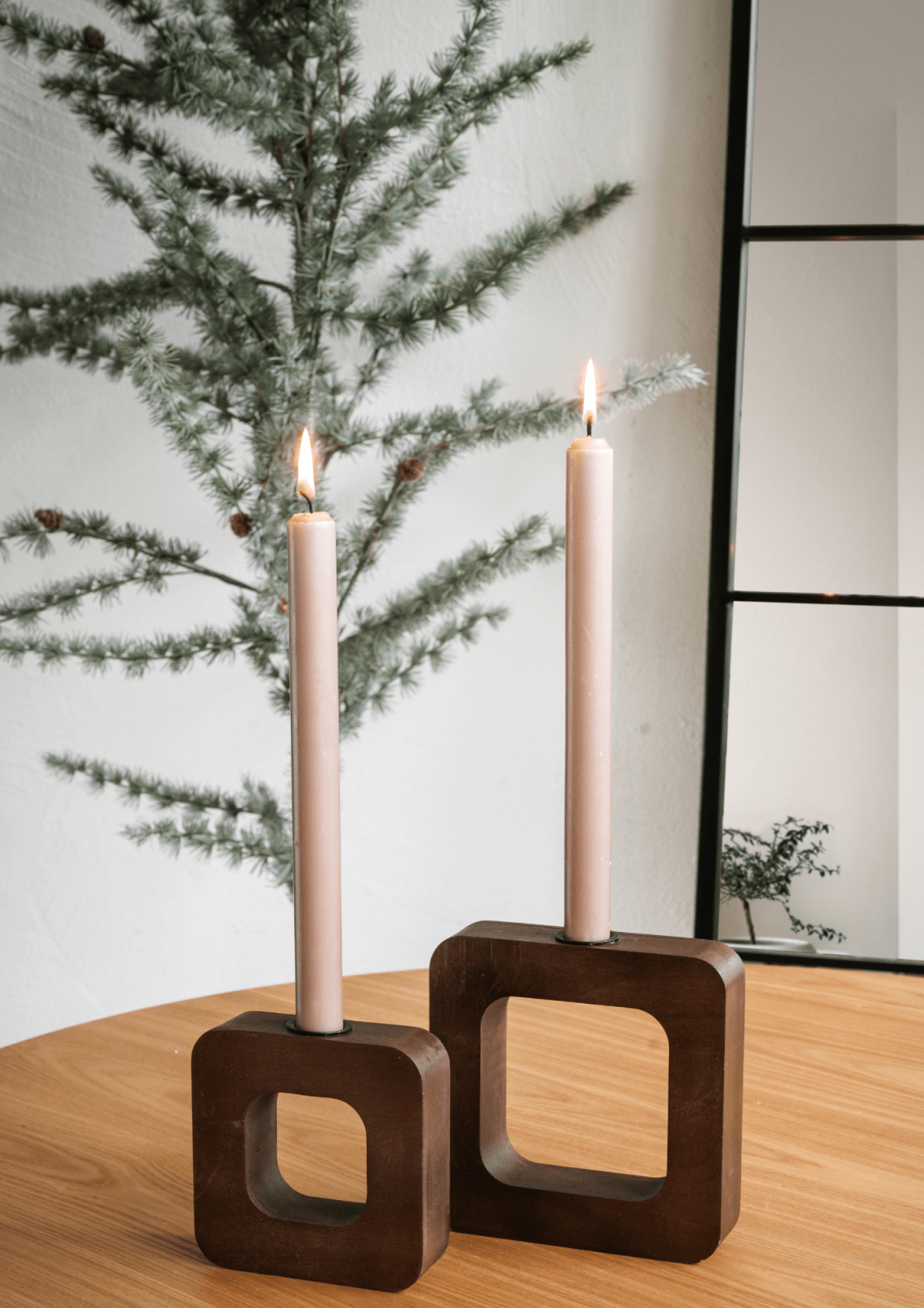 Zelected by Houze Bellow Ljusstake 2 - Pack, Brun - Azalea Home
