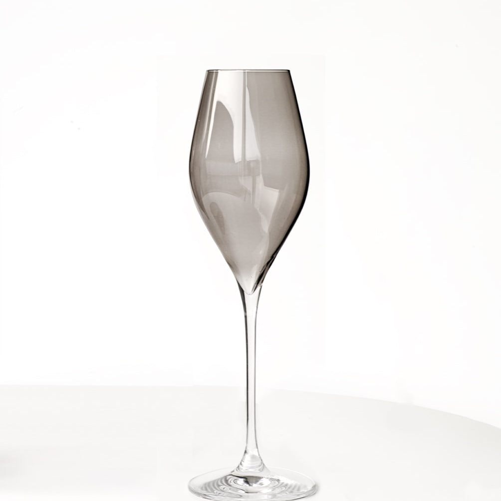 Zelected by Houze Champangeglas Grace 320ml 4 - pack, Smoke - Azalea Home