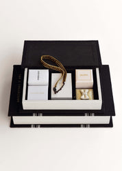Zelected by Houze Coffee table Books 2 - Pack, Black linen - Azalea Home
