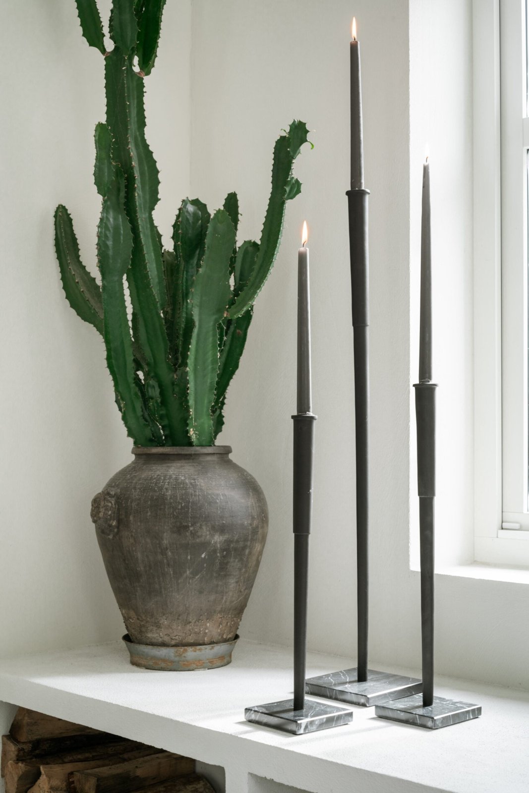 Zelected by Houze Falcon Crest Ljusstake 2 - Pack, Svart - Azalea Home
