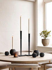 Zelected by Houze Falcon Crest Ljusstake 2 - Pack, Svart - Azalea Home