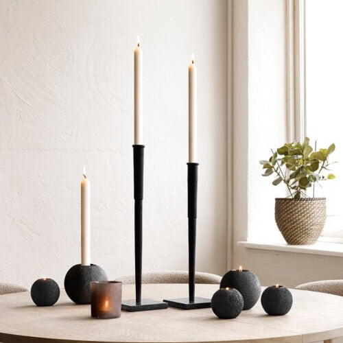 Zelected by Houze Falcon Crest Ljusstake 2 - Pack, Svart - Azalea Home