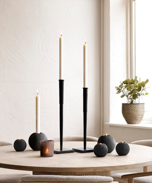 Zelected by Houze Falcon Crest Ljusstake 2 - Pack, Svart - Azalea Home