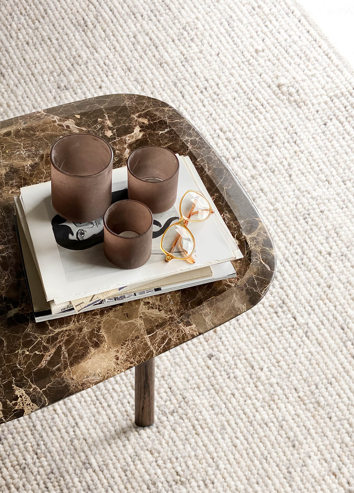 Zelected by Houze Frost Ljuslyktor 3 - Pack, Brun - Azalea Home