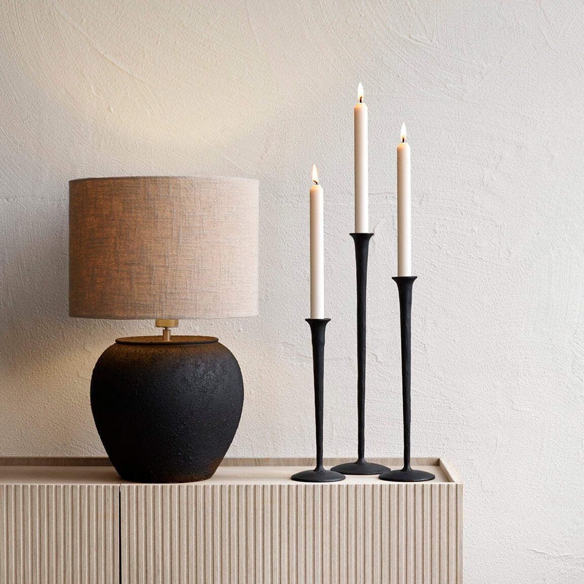 Zelected by Houze Gallery Ljusstakar 3 - Pack, Svart - Azalea Home