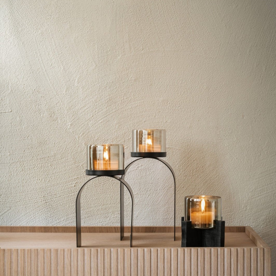 Zelected by Houze Haverhill Ljuslykta 2 - Pack, Svart - Azalea Home