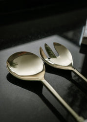 Zelected by Houze Milani Salladsbestick 2 Delar, Marmor - Azalea Home