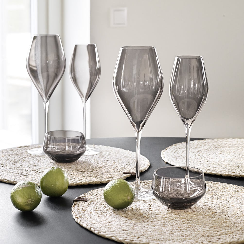 Zelected by Houze Vinglas Grace 560ml 4 - pack, Smoke - Azalea Home